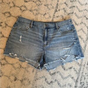 Aerie Light Blue Distressed Jean Shorts